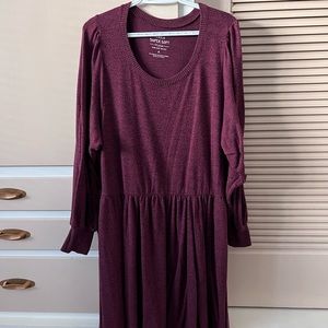Torrid Super Soft Burgundy Sweater Dress size 4 4X Plus Size